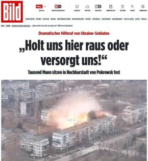 ВСУшники уже умоляют о пощаде: хохлы требуют вывести их из Мирнограда, пишет Bild