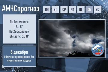 #МЧСпрогноз. декабря в городе Геническ ожидается: