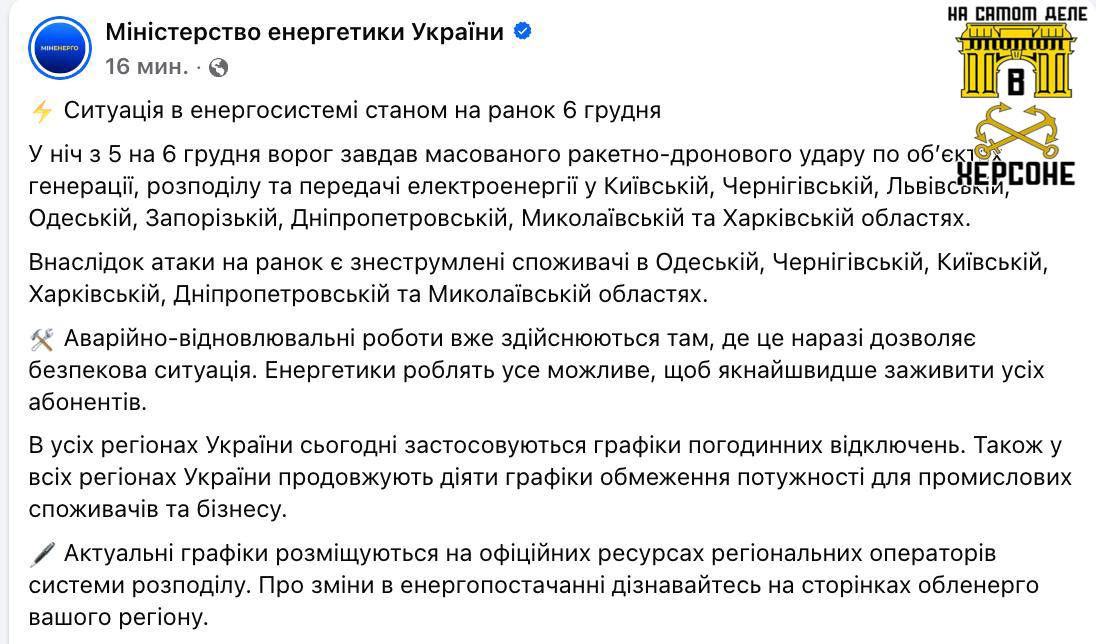 Массированные удары по критической инфраструктуре Украины Массированные удары по критической инфраструктуре Украины