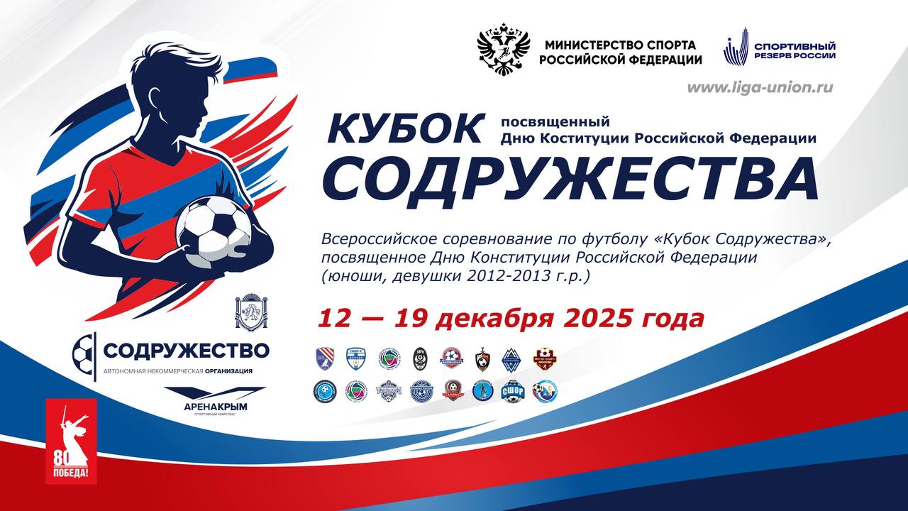 Команды-участницы Всероссийского соревнования по футболу «Кубок Содружества», посвященного Дню Конституции Российской Федерации среди юношей и девушек 2012-2013 годов рождения (сезон 2025 года)