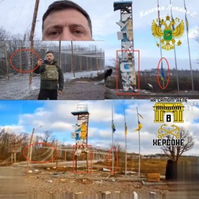 Российский дрон осмотрел стеллу Купянска, где якобы «вчера» был Зеленский