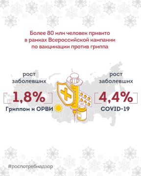 Более 80 млн человек привито в рамках Всероссийской кампании по вакцинации против гриппа