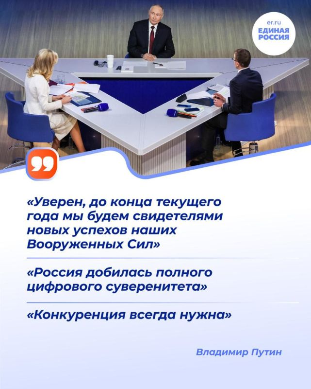 «Итоги года», которые подвел наш Президент Владимир Путин, не просто ответы на вопросы, а заданный вектор на будущее «Итоги года», которые подвел наш Президент Владимир Путин, не просто ответы на вопросы, а заданный вектор на будущее