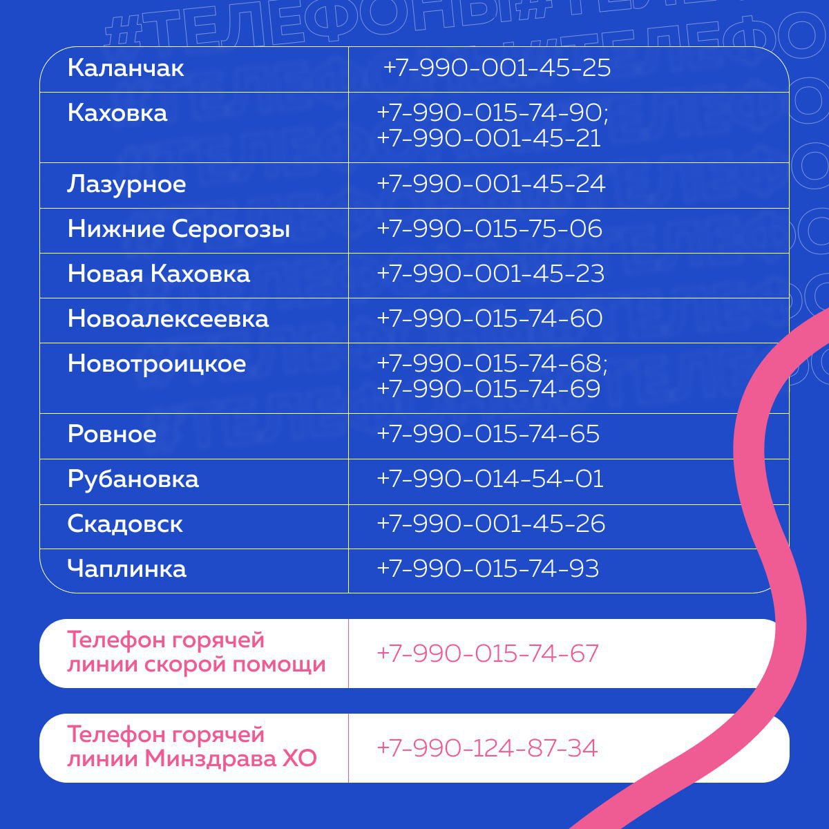 ГРАФИК РАБОТЫ И ТЕЛЕФОНЫ ЭКСТРЕННЫХ СЛУЖБ НА НОВОГОДНИЕ ПРАЗДНИКИ