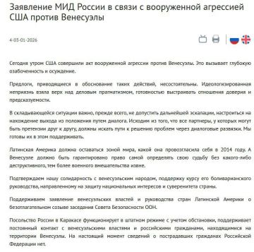 Главное из заявления МИД РФ об агрессии США против Венесуэлы: