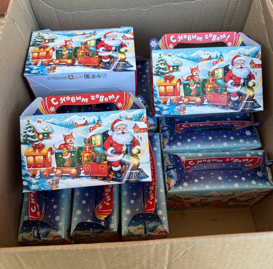 Рождественские подарки детям детского сада в селе Широкое