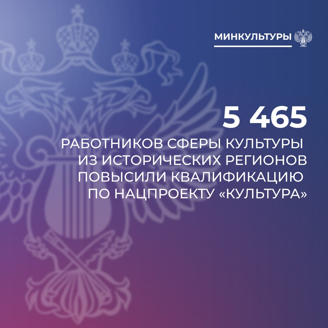 Почти половина культработников из исторических регионов повысили квалификацию с 2023 года