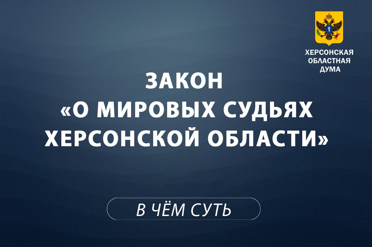 Объясняем суть за 1 минуту: Закон о мировых судьях Херсонской области