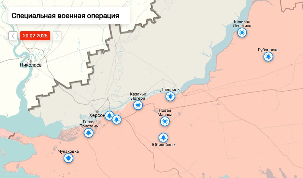 Утренняя сводка по обстрелам левобережья Херсонской области на 09:00 утра 21 февраля