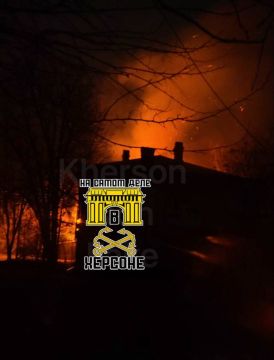 Ночной пожар в Днепровском районе Херсона