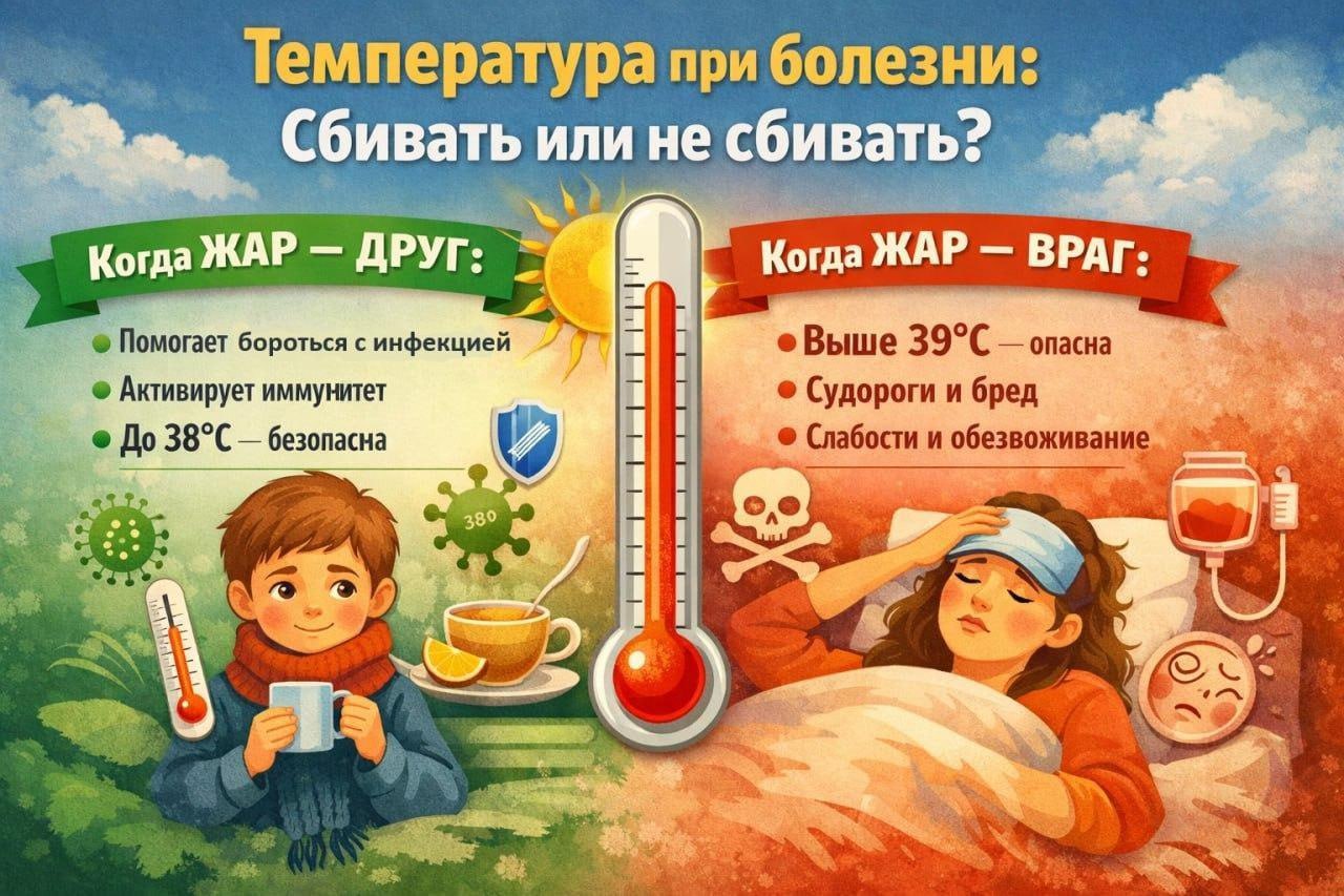 Температура при болезни: сбивать или нет? Границы защиты и риска