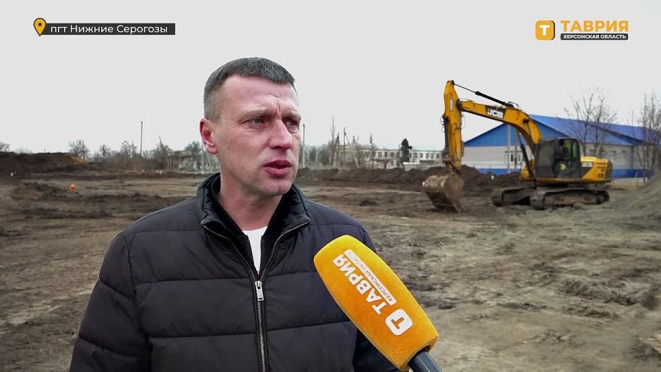 В Нижних Серогозах началось строительство физкультурно-оздоровительного комплекса закрытого типа