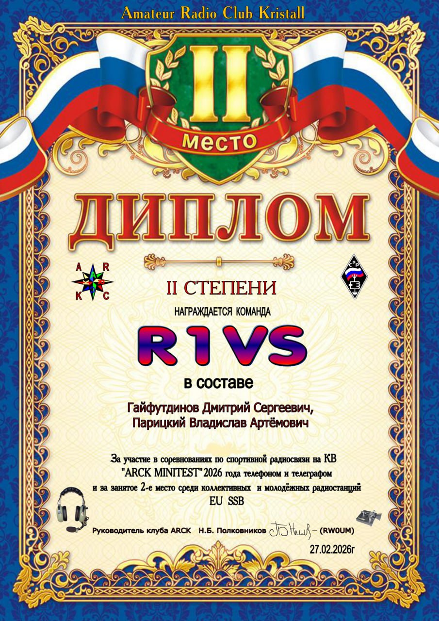 Команда R1VS Генической станции юных техников: прорыв на международной арене радиосвязи!