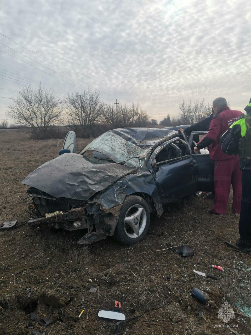 Спасатели Херсонской области ликвидировали последствия ДТП в Геническом муниципальном округе
