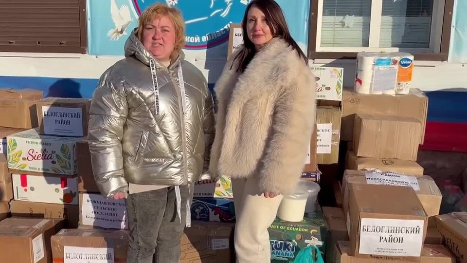 Гуманитарную помощь жителям Генического округа от Белоглинского района Кубани доставили по назначению