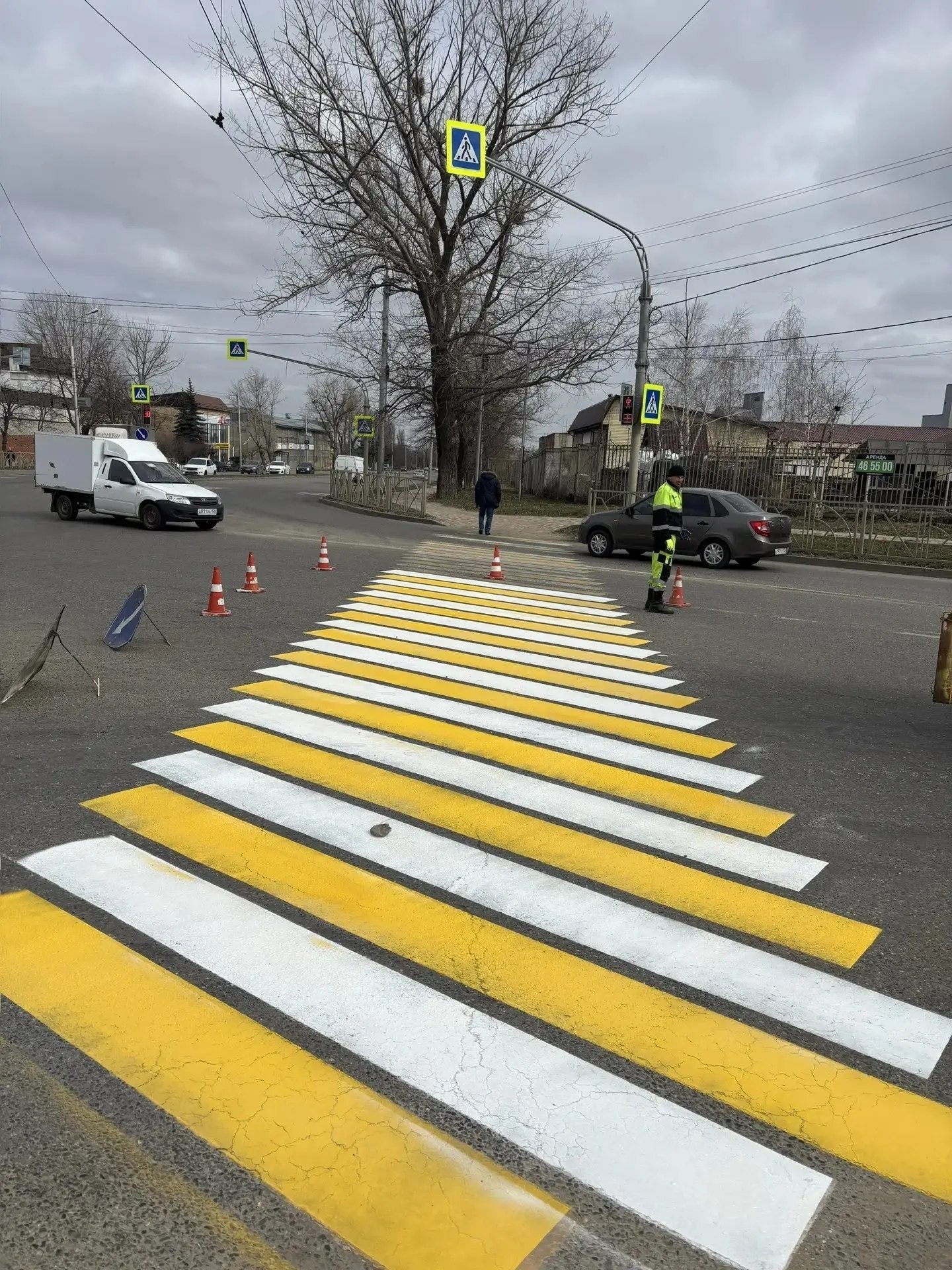 В Ставрополе начали обновлять дорожную разметку