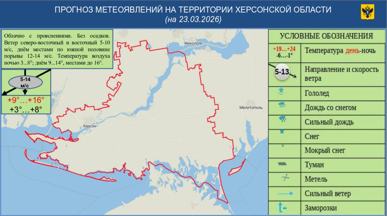 Херсонская область завтра готовится к ветру «с характером»