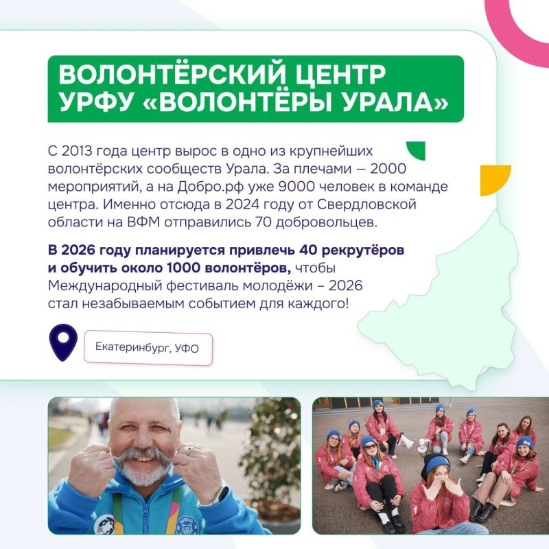 Продолжаем знакомство с центрами, где будут готовить волонтёрскую команду МФМ2026 Продолжаем знакомство с центрами, где будут готовить волонтёрскую команду МФМ2026