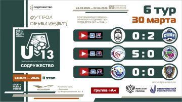 ����� 6 ���� ���� ������������ (U-13)!