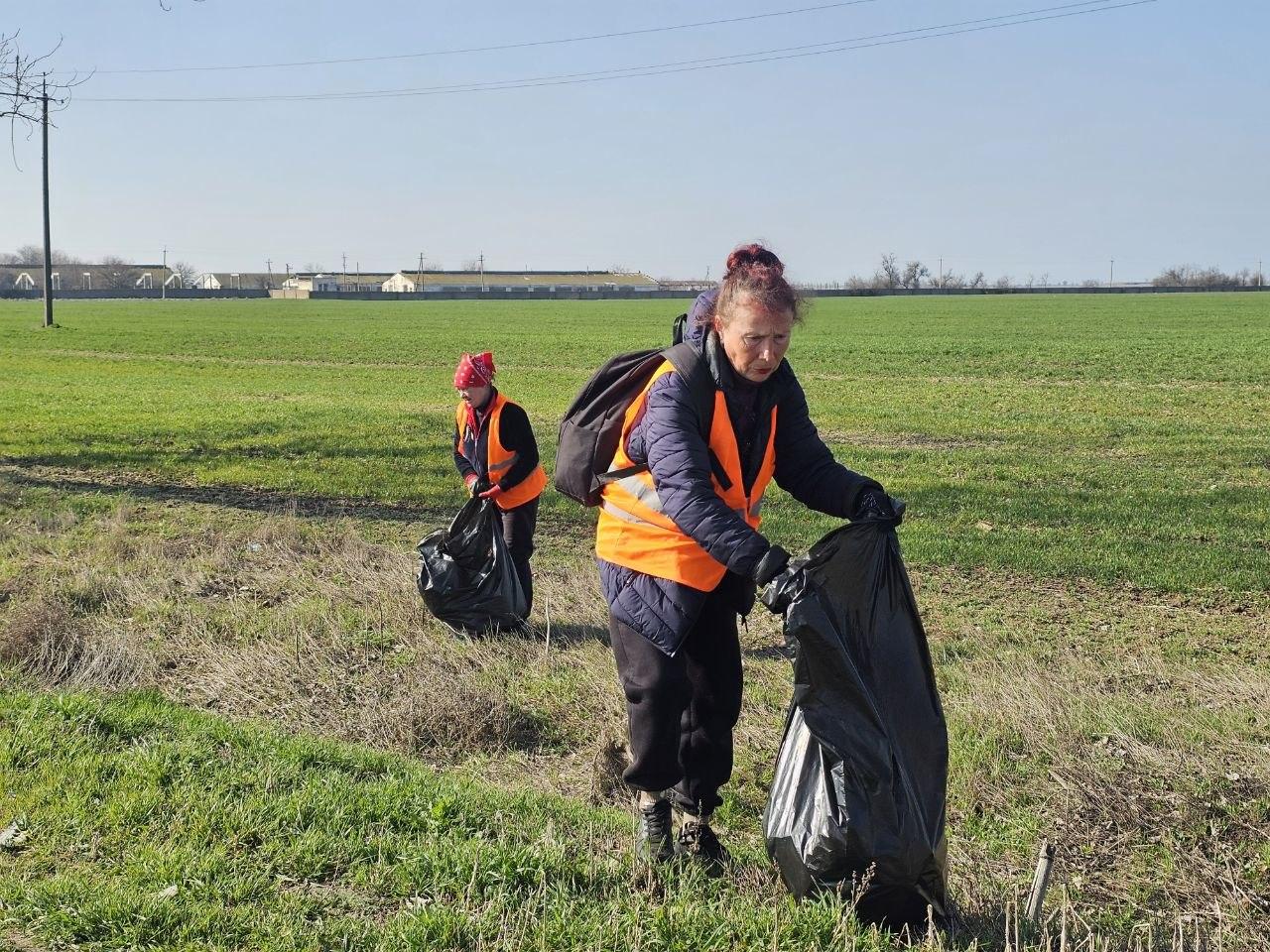 МБУ «Джарылгач»: уборка трассы при въезде в Скадовск МБУ «Джарылгач»: уборка трассы при въезде в Скадовск