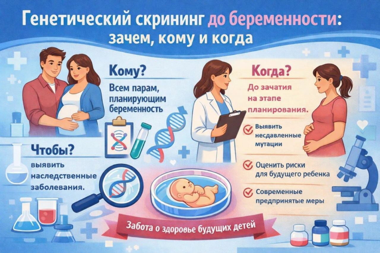 Генетический скрининг до беременности: зачем, кому и когда