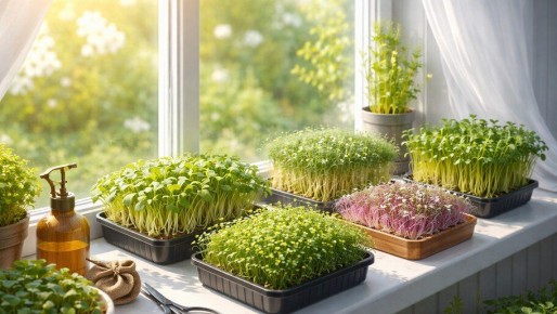 Огород на подоконнике. Специалисты назвали виды микрозелени для домашнего выращивания