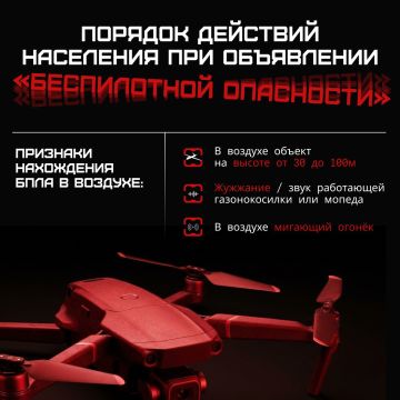 Алгоритм действий при объявлении «Беспилотной опасности»