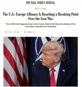 Союз США и Европы достигает «переломного момента» из-за войны с Ираном, Трамп размышлял с помощниками о выходе из НАТО, — The Wall Street Journal