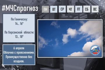 6 апреля. Прогноз погоды. По Херсонской области: