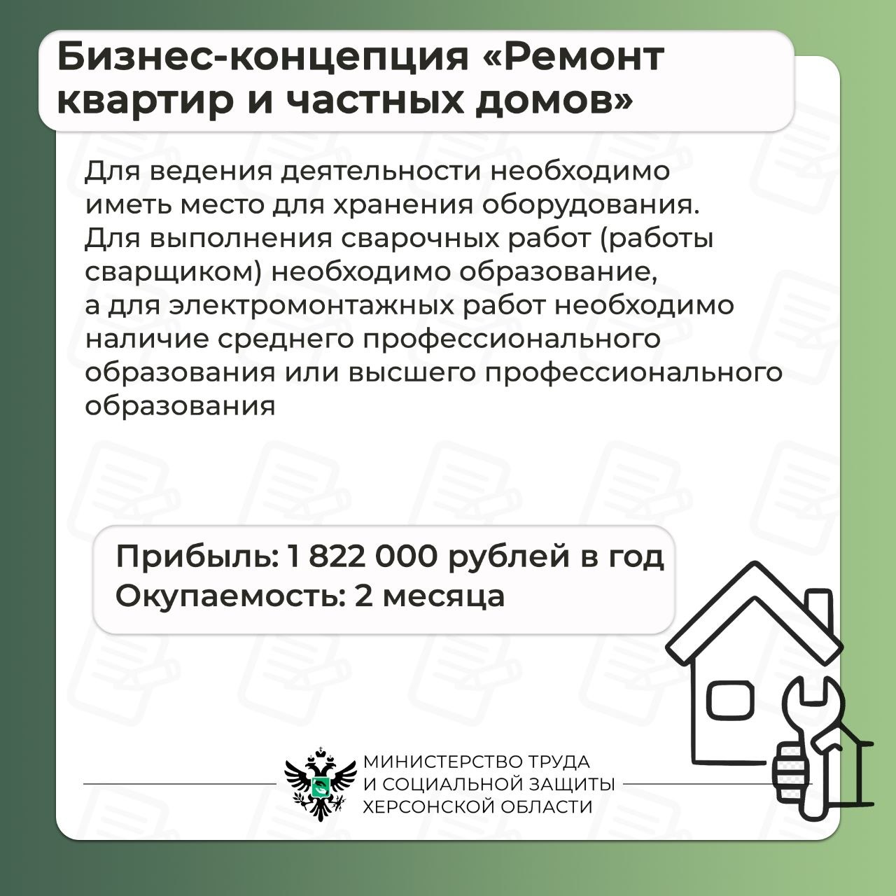 Готовые решения для открытия своего дела по социальному контракту Готовые решения для открытия своего дела по социальному контракту