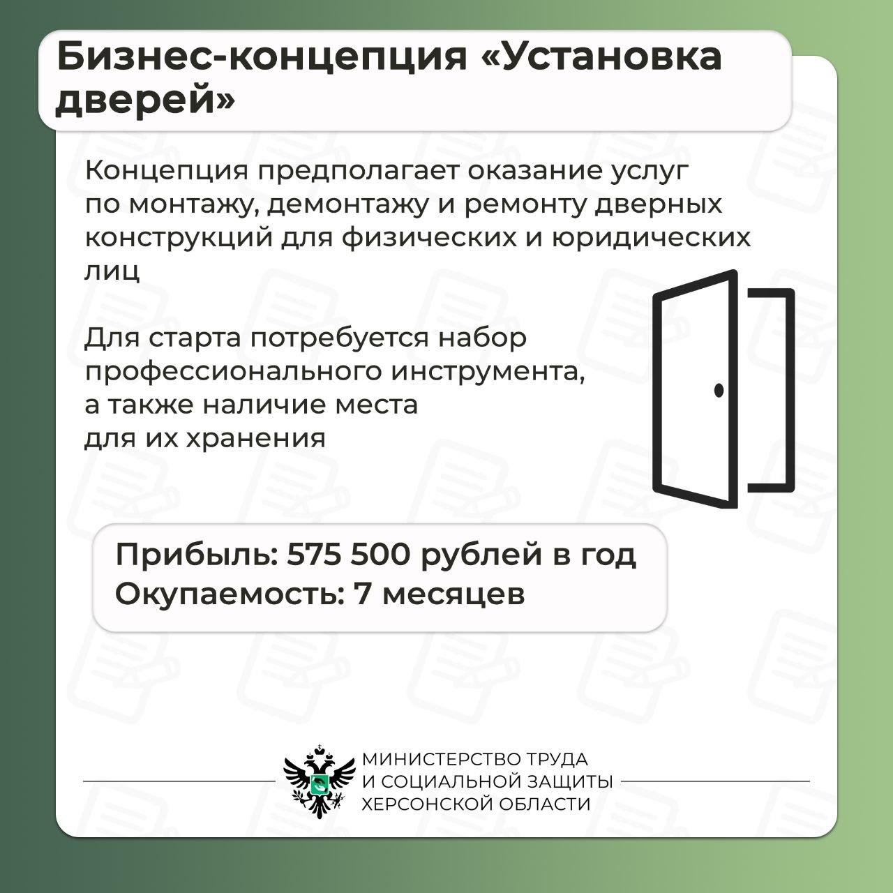 Готовые решения для открытия своего дела по социальному контракту Готовые решения для открытия своего дела по социальному контракту
