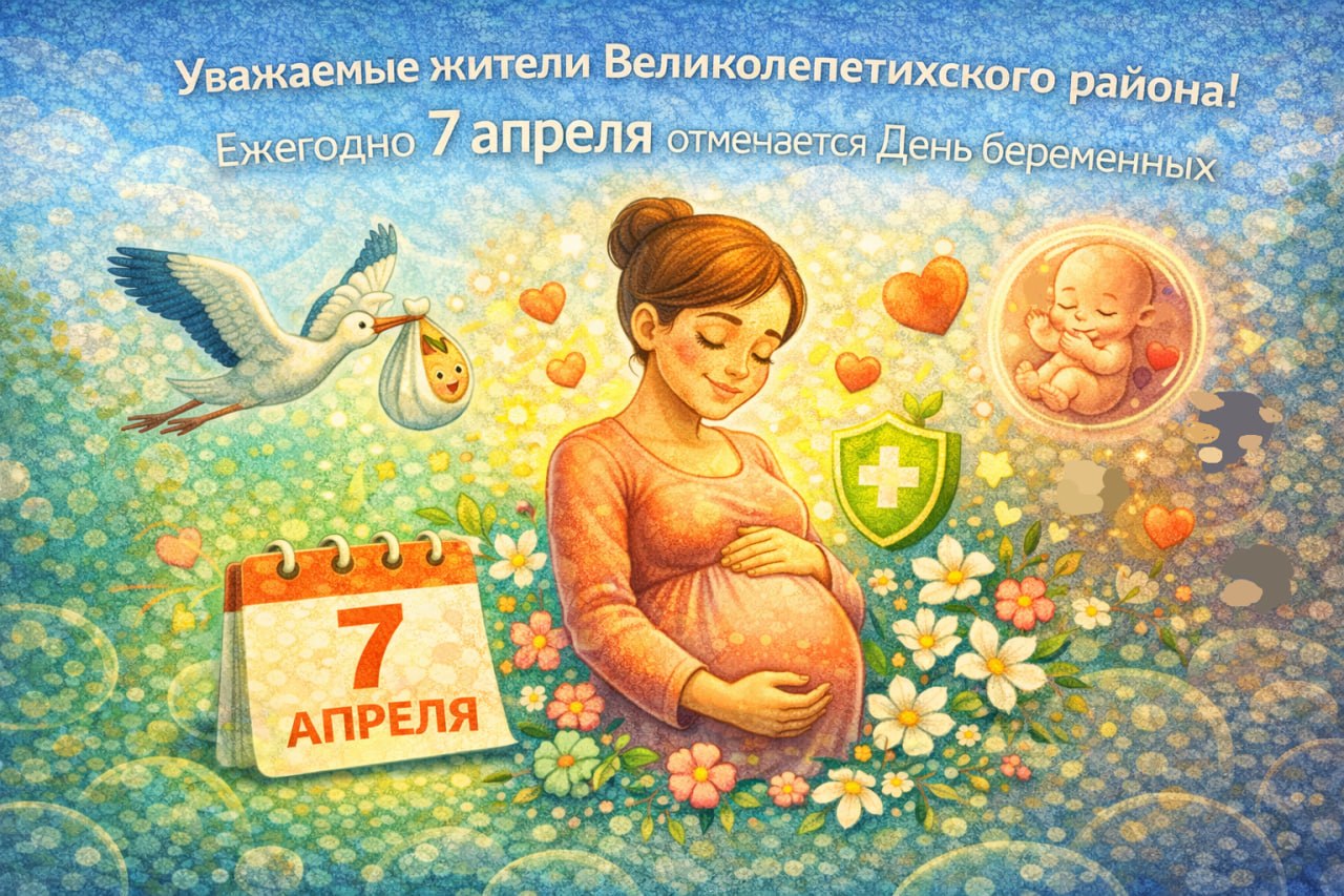 ГБУЗ ХО «Великолепетихская ЦРБ» информирует, что ежегодно 7 апреля в России отмечается День беременных