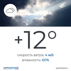 Переменная облачность будет в Херсонской области в воскресенье