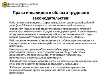 Права инвалидов в сфере труда: главное