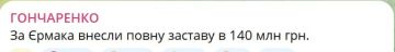 Полная сумма для выхода экс-главы Офиса президента Украины Ермака из СИЗО под залог внесена