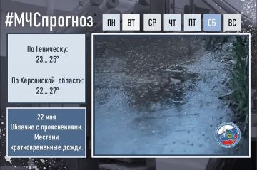 23 мая Прогноз погоды. По Херсонской области: