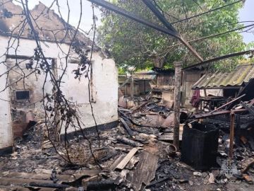 В селе Ногайское Генического округа пожарные МЧС ликвидировали возгорание в летней кухне