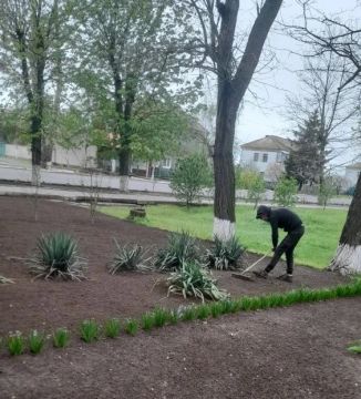 В селе Новониколаевка Скадовского округа проведена уборка территории