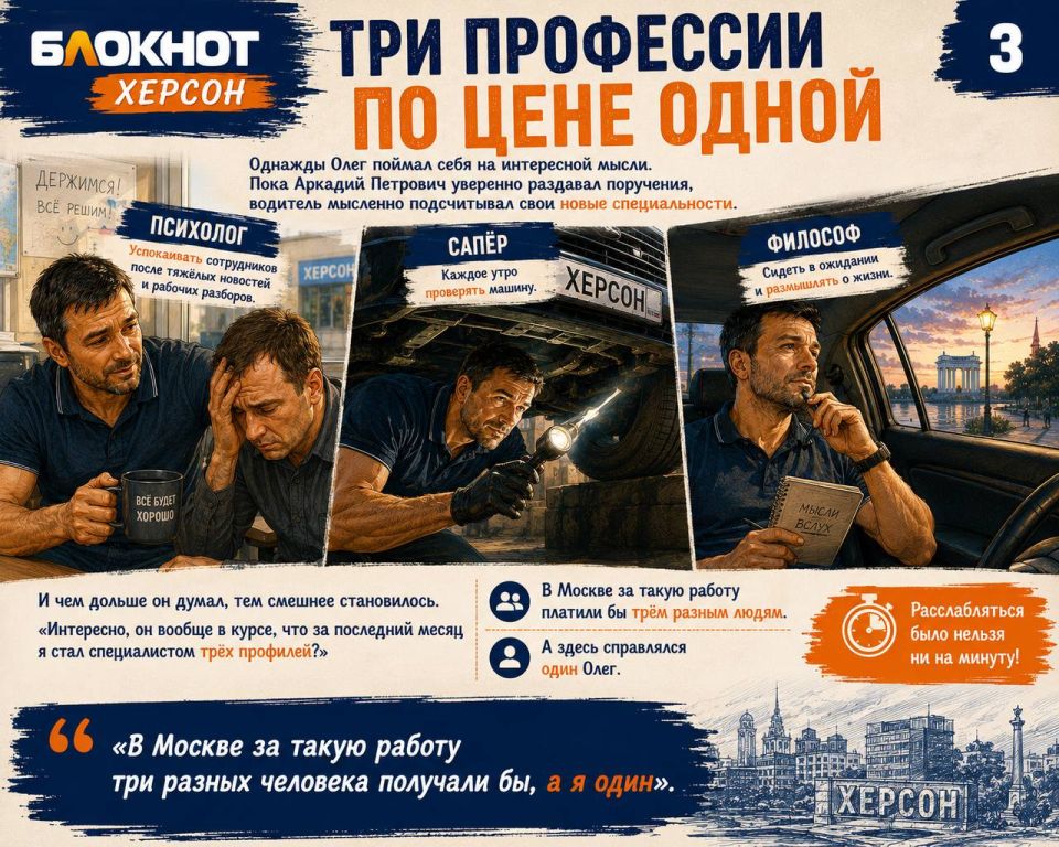 История о том, как водитель приехал в Херсон на работу, а стал психологом, сапёром, философом и главным специалистом по операциям «Кожанка» История о том, как водитель приехал в Херсон на работу, а стал психологом, сапёром, философом и главным специалистом по операциям «Кожанка»
