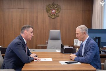 Владимир Сальдо и Дмитрий Патрушев обсудили развитие сельского хозяйства и экологии Херсонской области