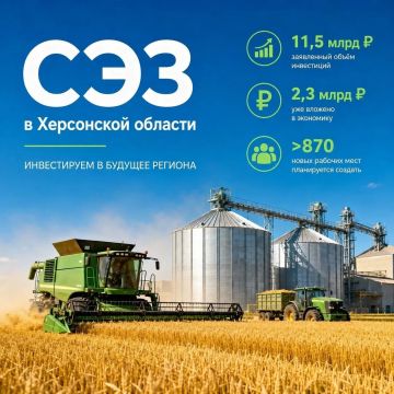 Владимир Сальдо: СЭЗ в Херсонской области: первые инвестиционные итоги