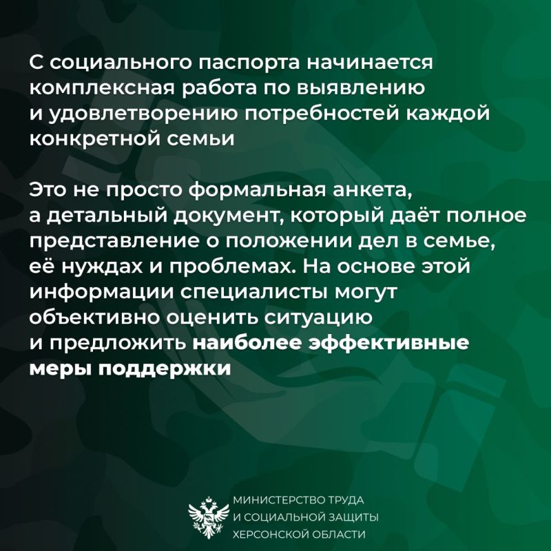 Что такое социальный паспорт семьи участника СВО и для чего он необходим? Что такое социальный паспорт семьи участника СВО и для чего он необходим?