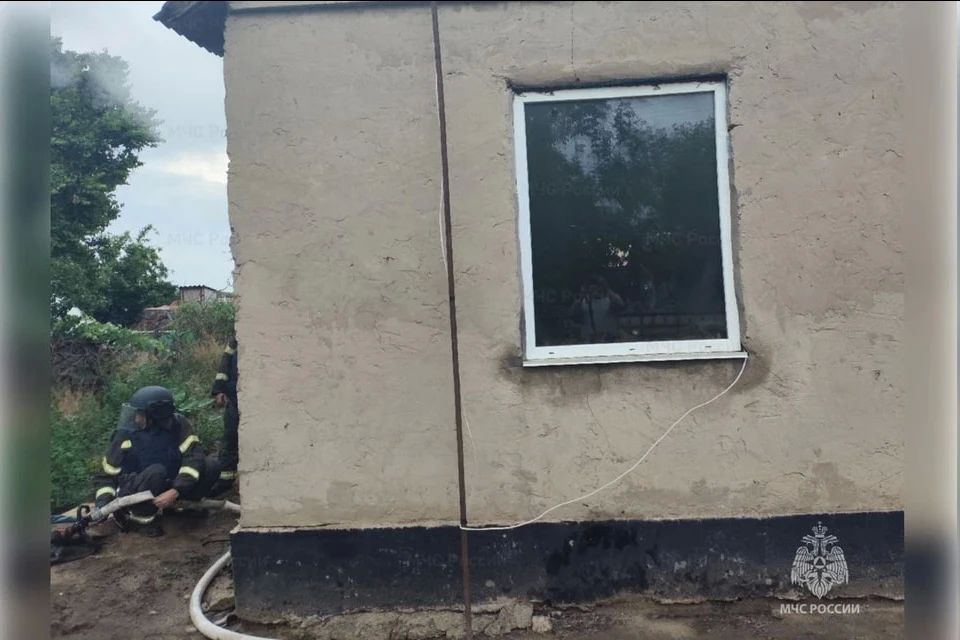 В Алешкинском округе горел частный дом