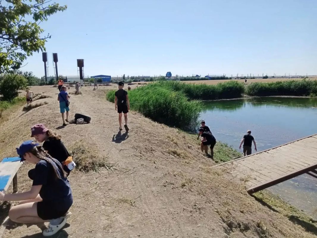 В НОВОВАСИЛЬЕВКЕ БЛАГОУСТРОИЛИ ТЕРРИТОРИЮ ПРУДА В НОВОВАСИЛЬЕВКЕ БЛАГОУСТРОИЛИ ТЕРРИТОРИЮ ПРУДА