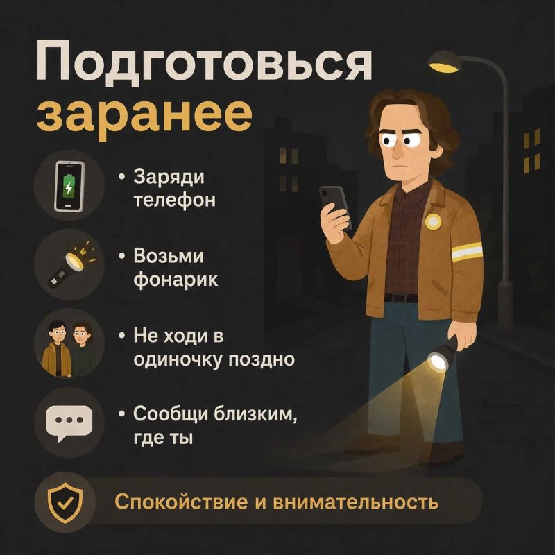 Темно на улице — будь внимательнее Темно на улице — будь внимательнее