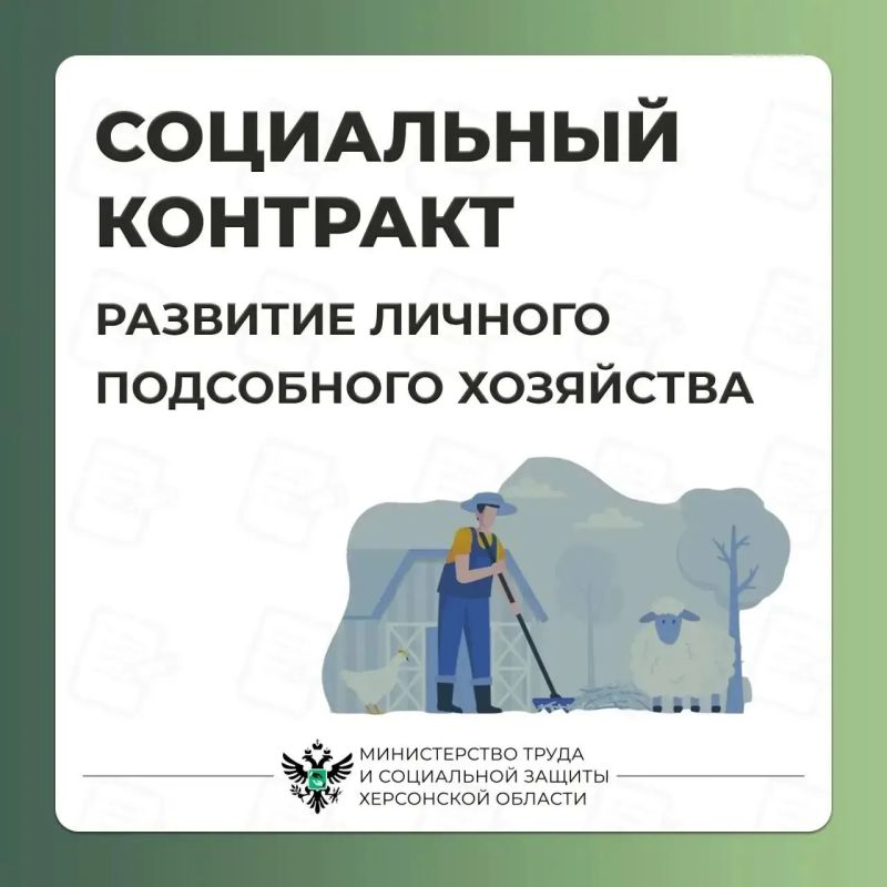 Социальный контракт на ведение личного подсобного хозяйства (ЛПХ)