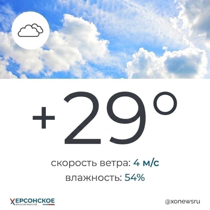 Теплый летний день ожидается в Херсонской области во вторник