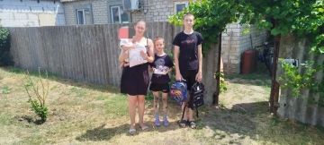 Помощь многодетным семьям в ТУ «Лазурное» Скадовского округа