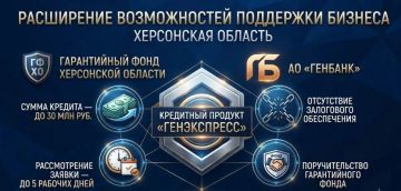 Гарантийный фонд поддержки субъектов малого и среднего предпринимательства Херсонской области расширяет возможности поддержки бизнеса
