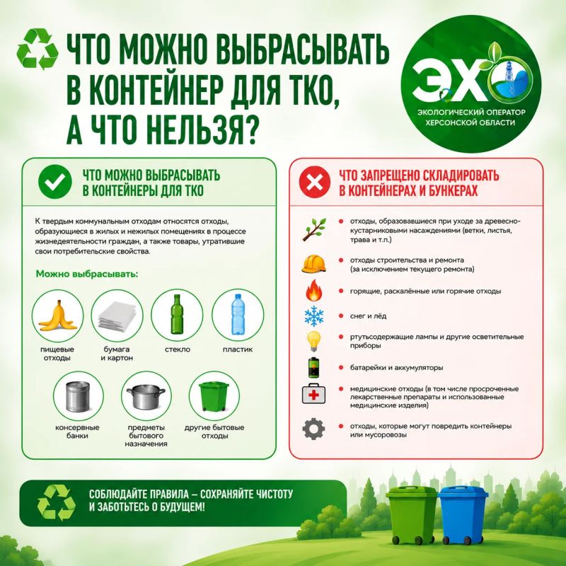 Простые правила обращения с ТКО